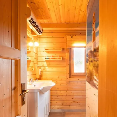 Scandinavian Wooden House In Plate